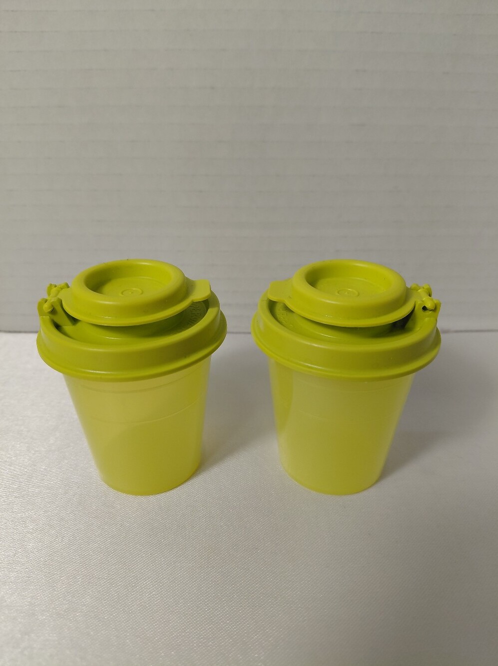 Tupperware Midgets Mini Margarita Green Salt & Pepper Shakers